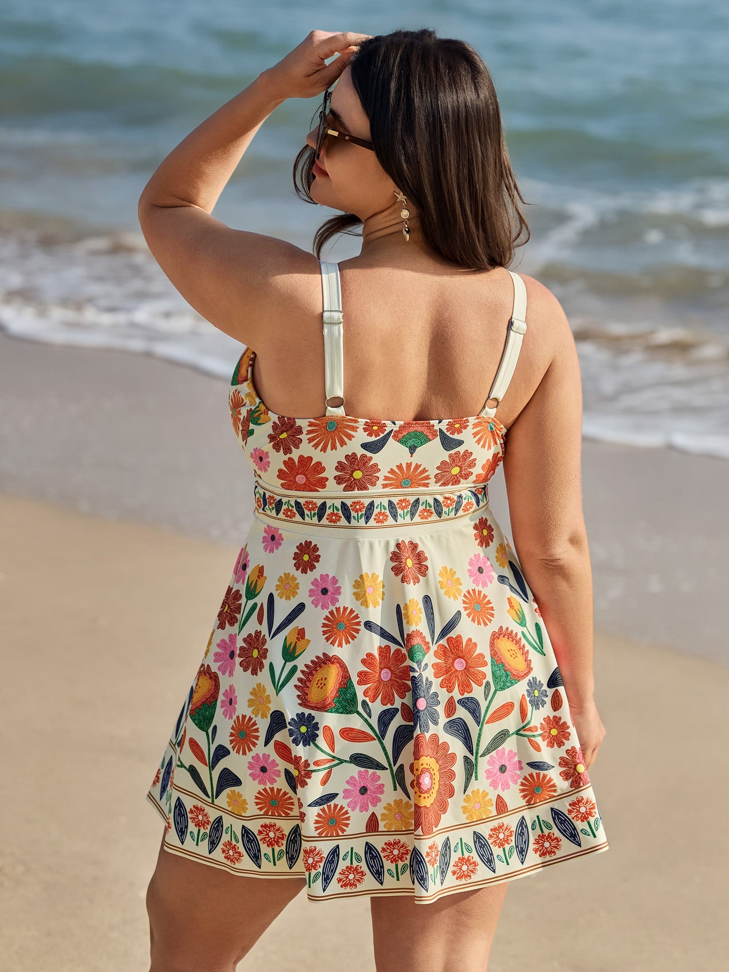 Robe de Bain Fleurie Cache-Coeur