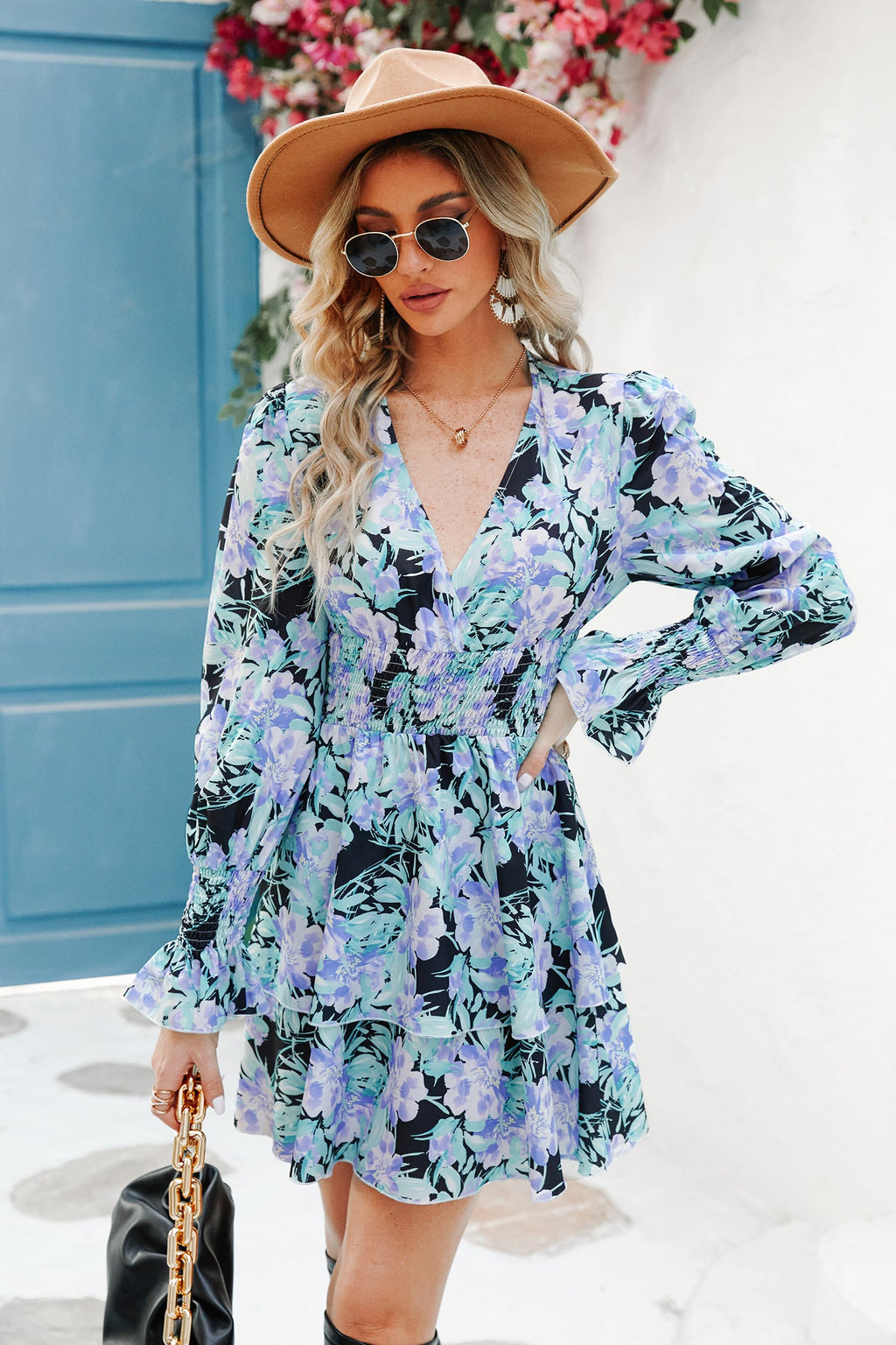 Robe Fleurie Froncee Legere Ete
