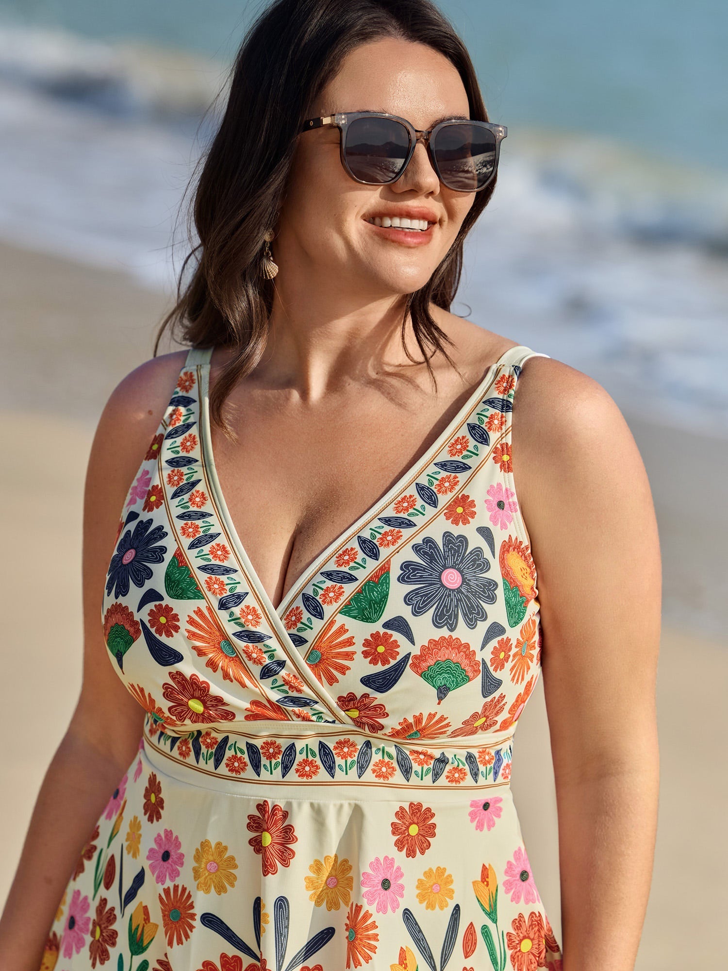 Robe de Bain Fleurie Cache-Coeur