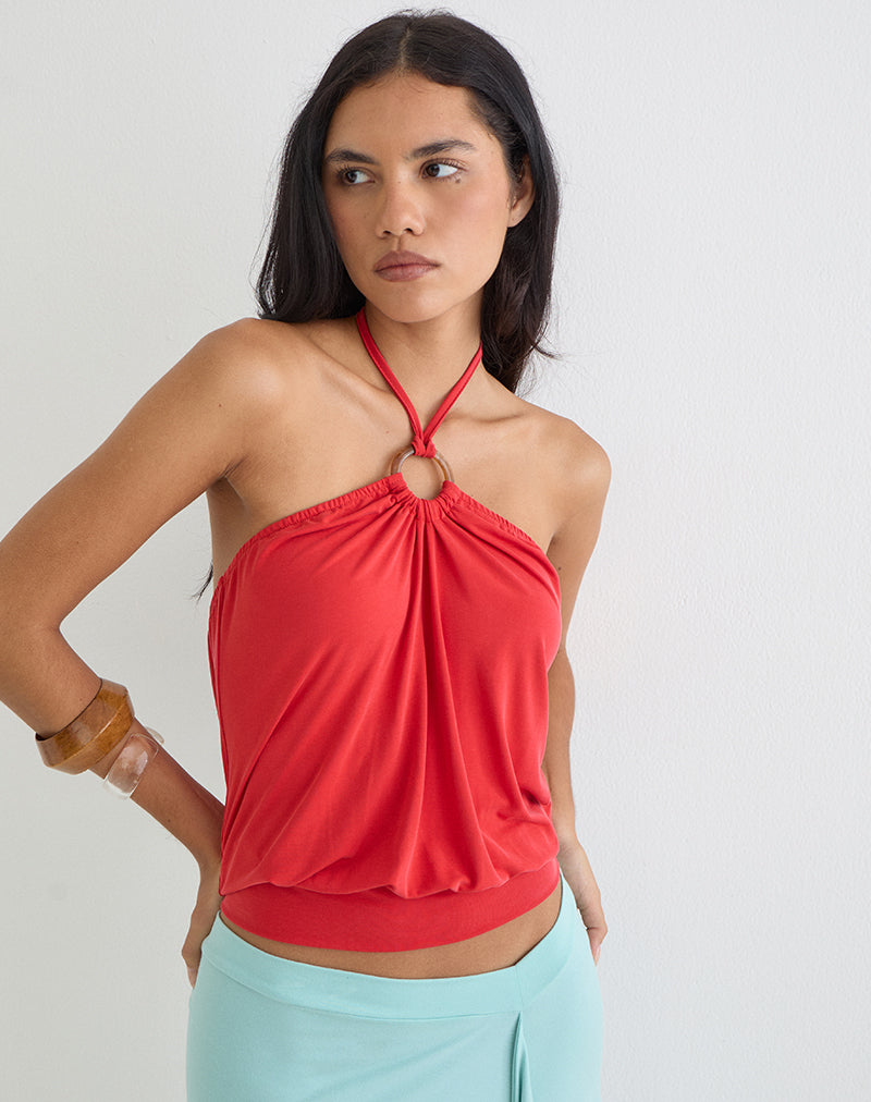 Top Dos Nu Rouge Cupro